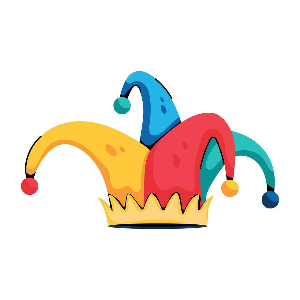 Trendy Clown Hat vector