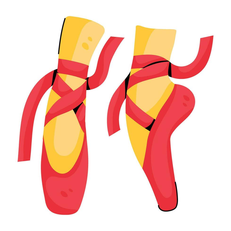 Trendy Ballet Shoes vector