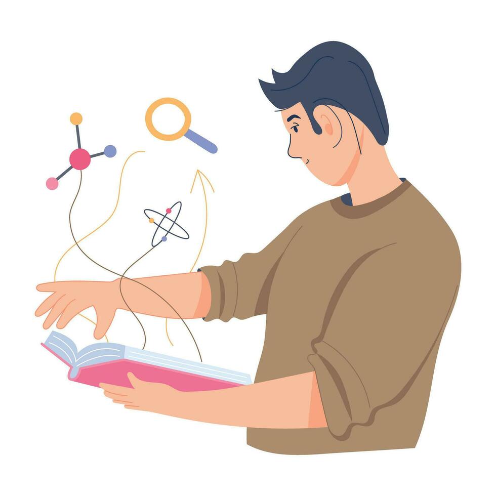 Trendy Science Study vector