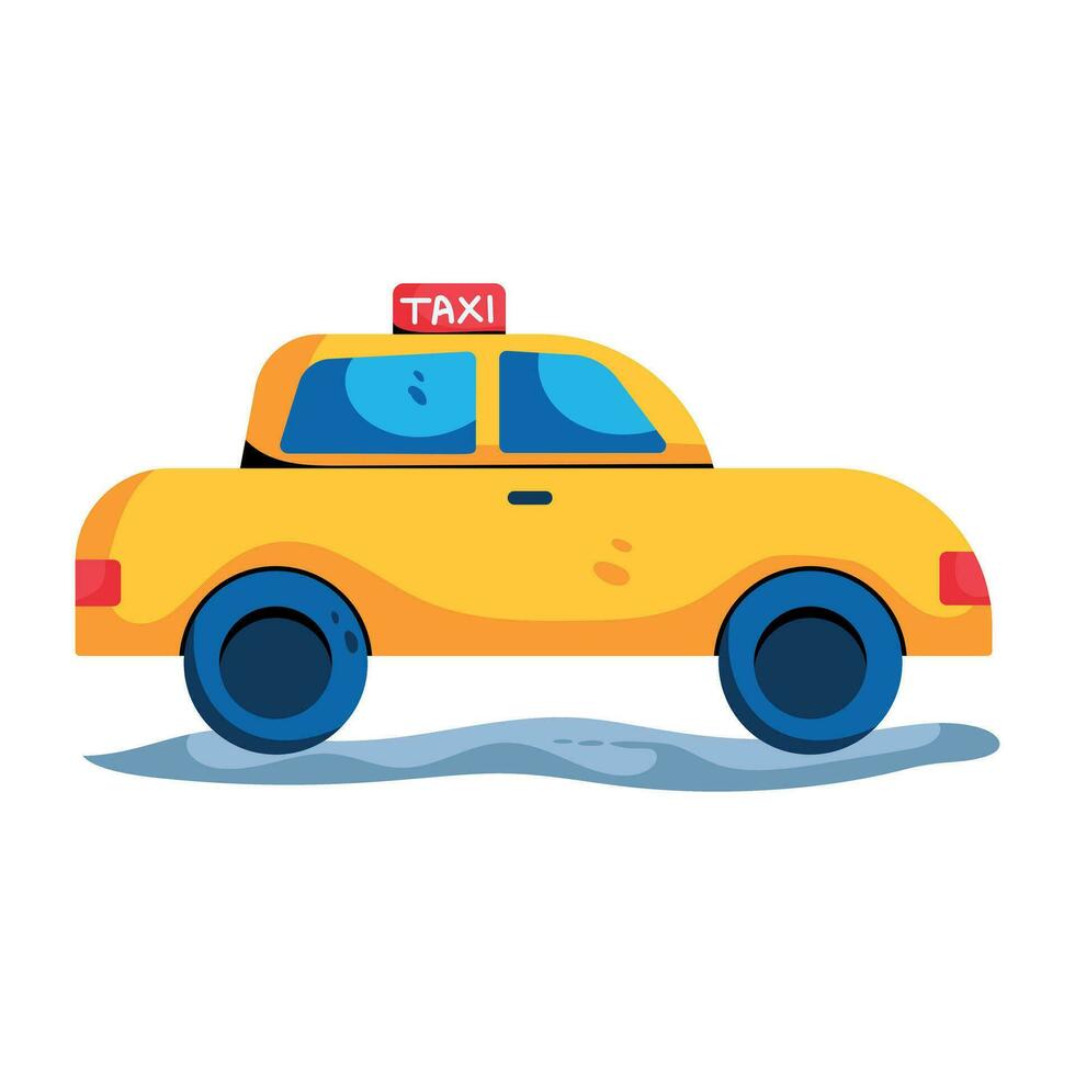Trendy Taxi Travel vector