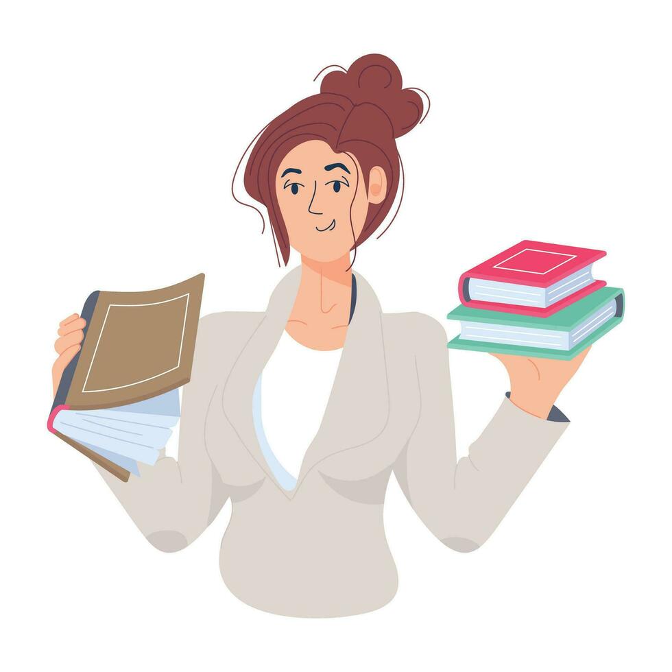 Trendy Female Teacher vector