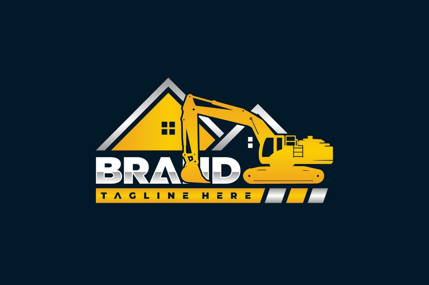 excavator home logo vector