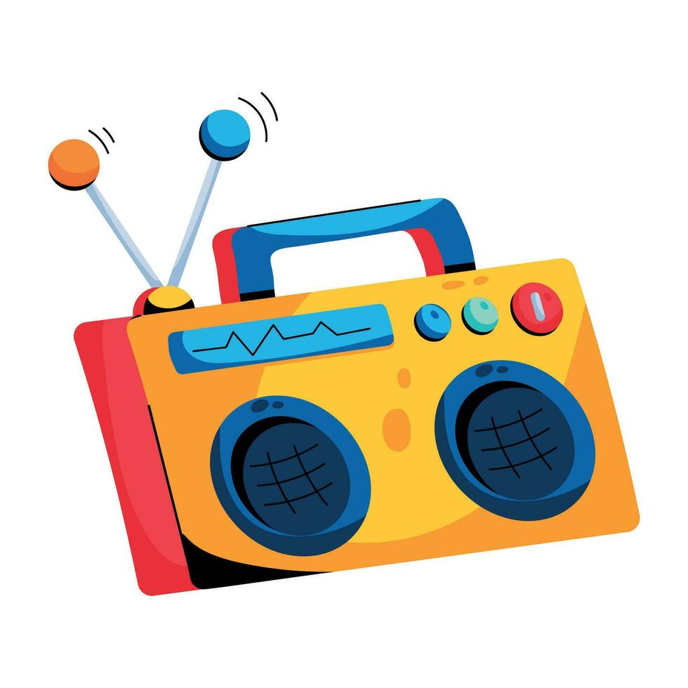 Trendy Radio Music vector