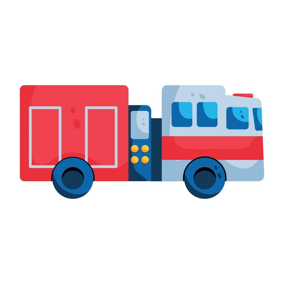 Trendy Fire Vehicle vector