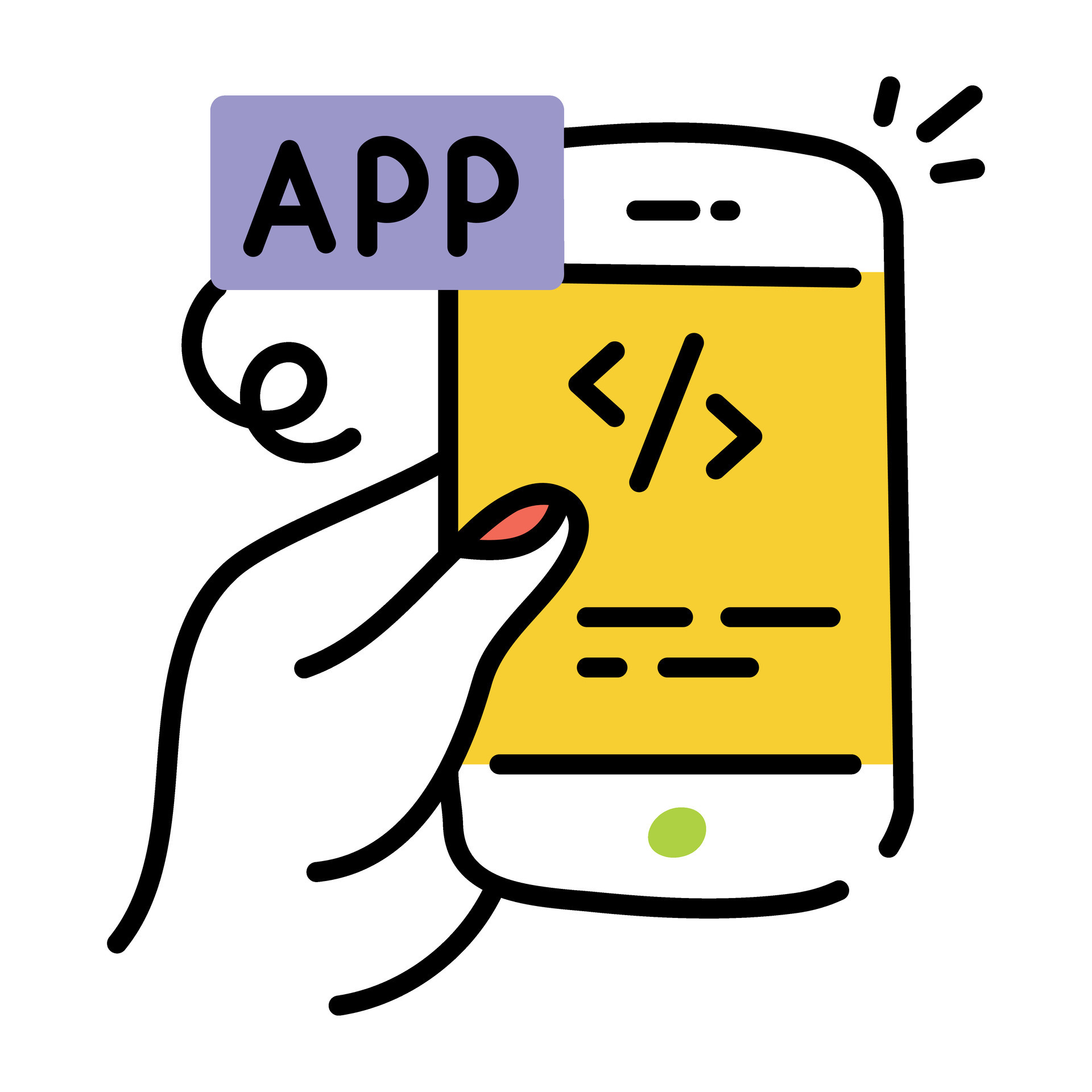 Trendy App Coding 26938437 Vector Art at Vecteezy