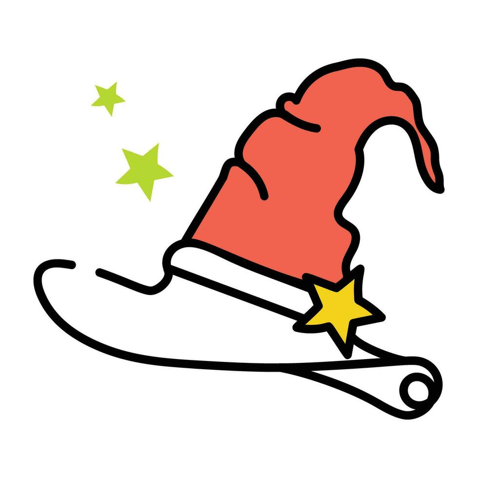 Trendy Witch Hat vector
