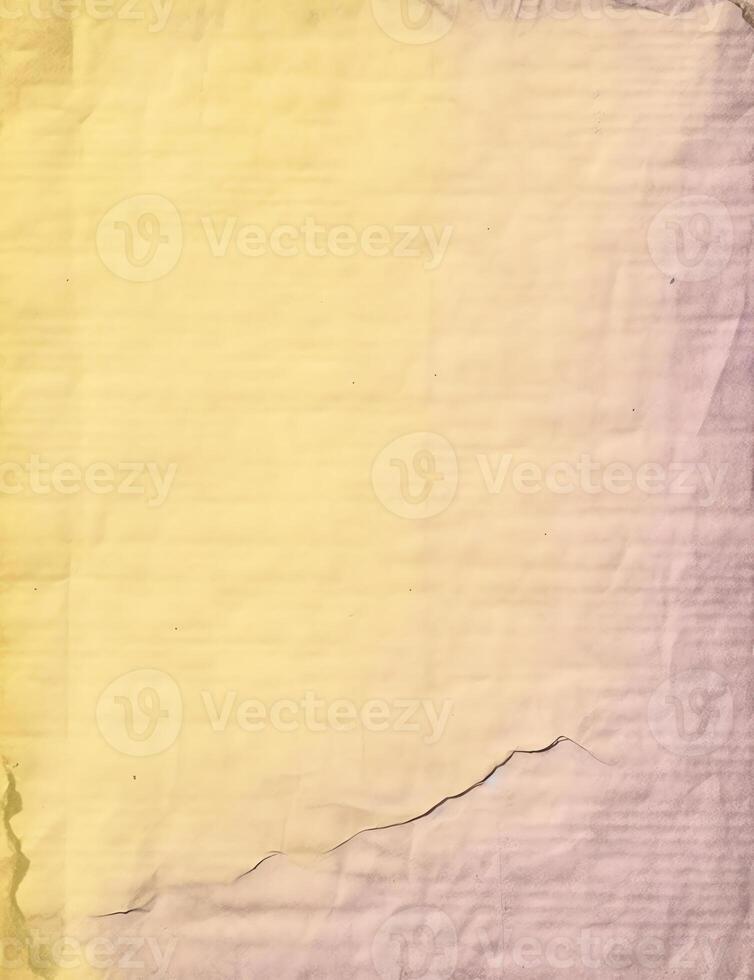 AI Generative Old paper on grunge background Crumpled yellow paper Paper blank photo