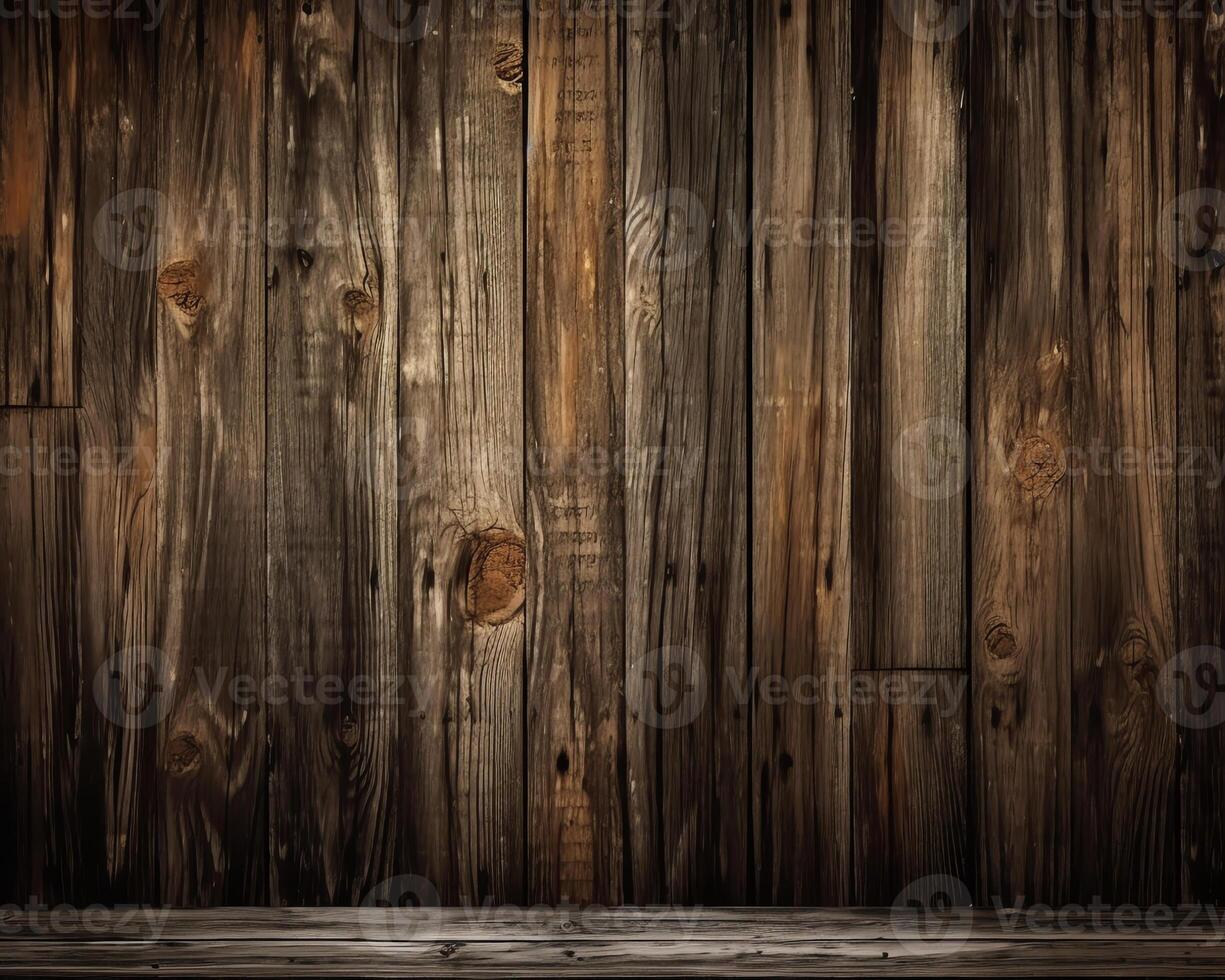 AI Generative Old wood texture Dark wooden background Wooden grunge background photo