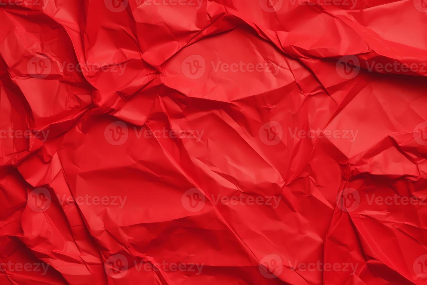 AI Generative Red grunge background Toned rough old crumpled paper texture photo