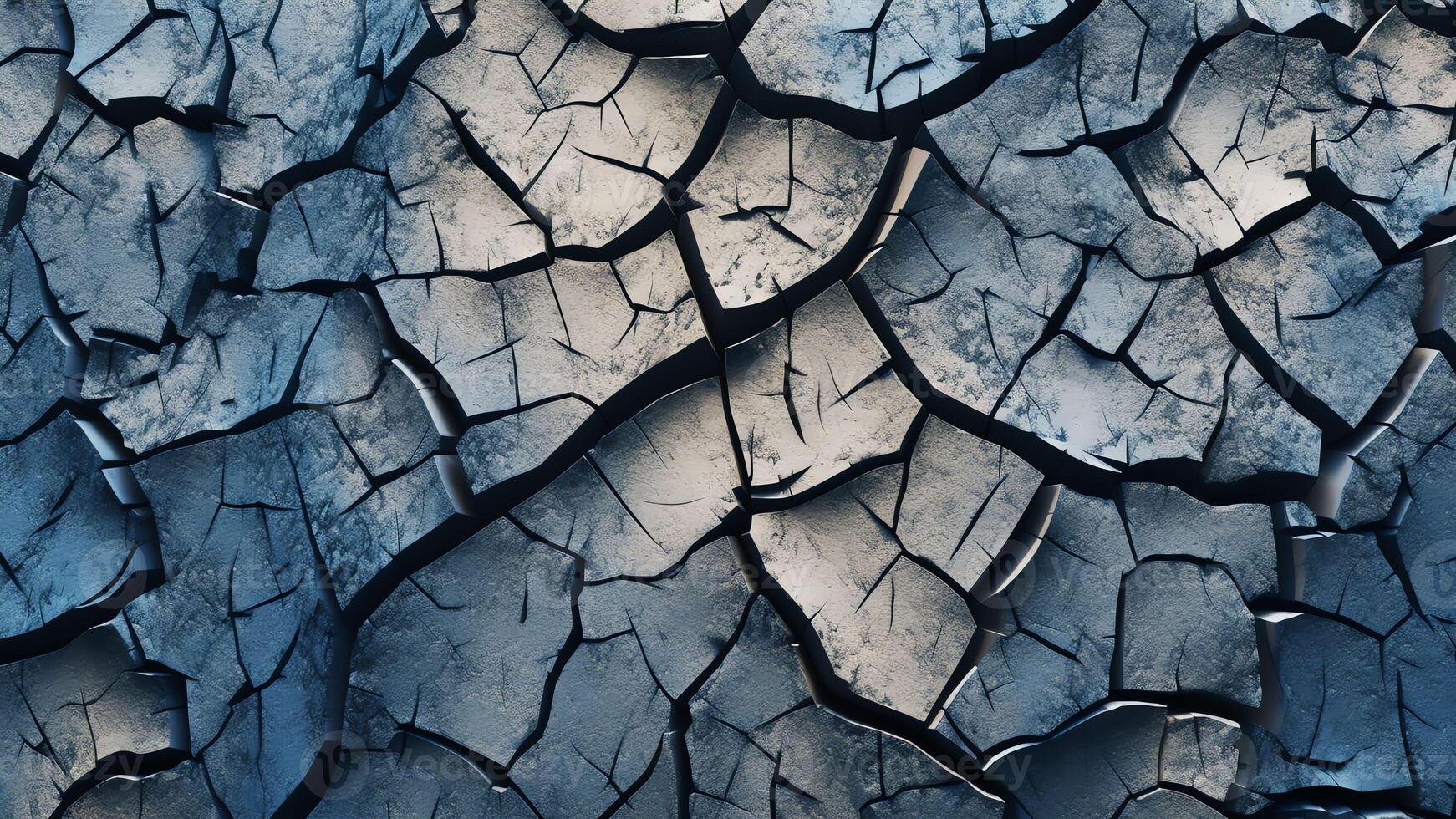 AI Generative Rock texture Navy blue color Toned rough mountain surface