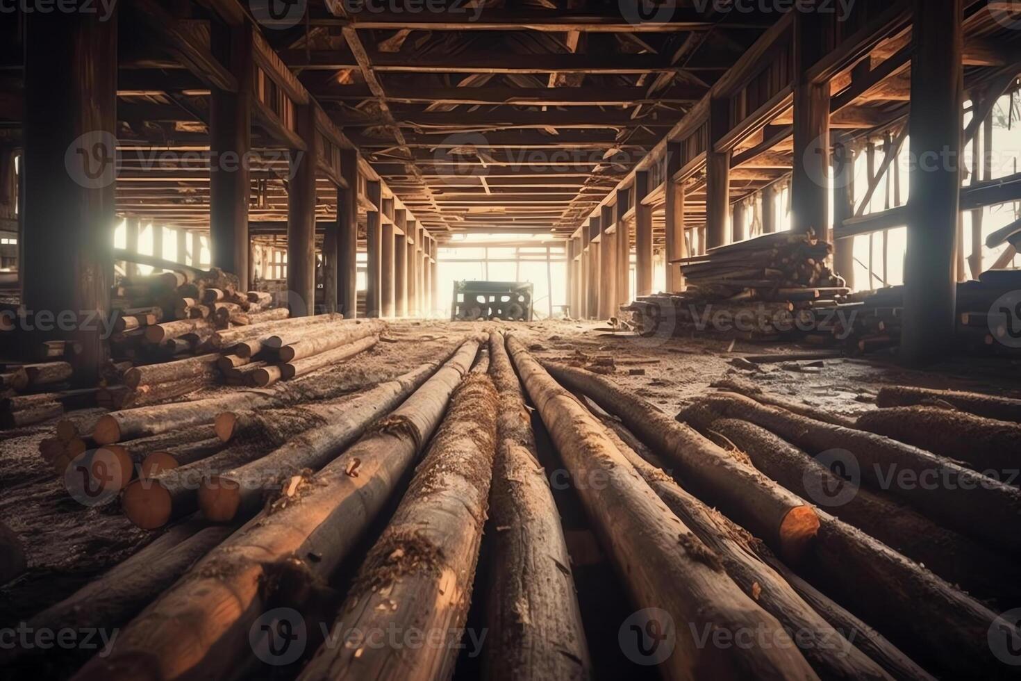 ai generativo arruinado de madera edificio el colapsado techo de un de madera casa abandonado edificio arruinado antiguo arruinado estructura abandonado colapsado antiguo fábrica foto