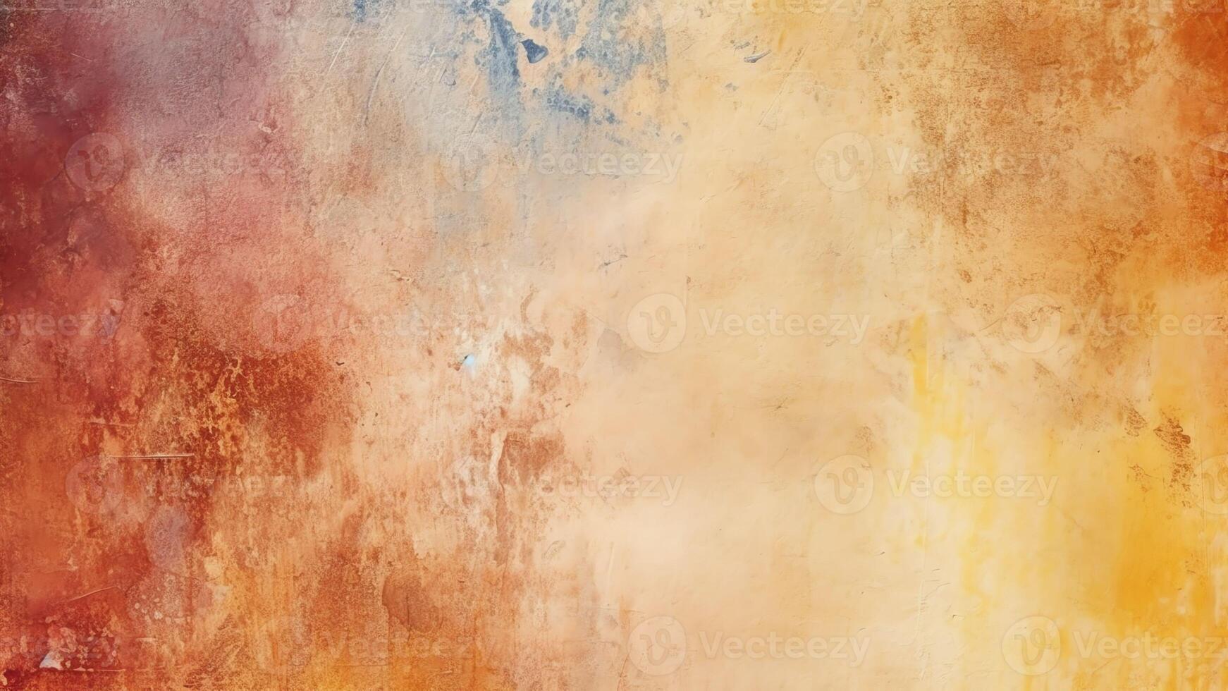 AI Generative Yellow red brown grunge background Rough dirty surface texture Abstract wide grunge banner with copy space for your design photo
