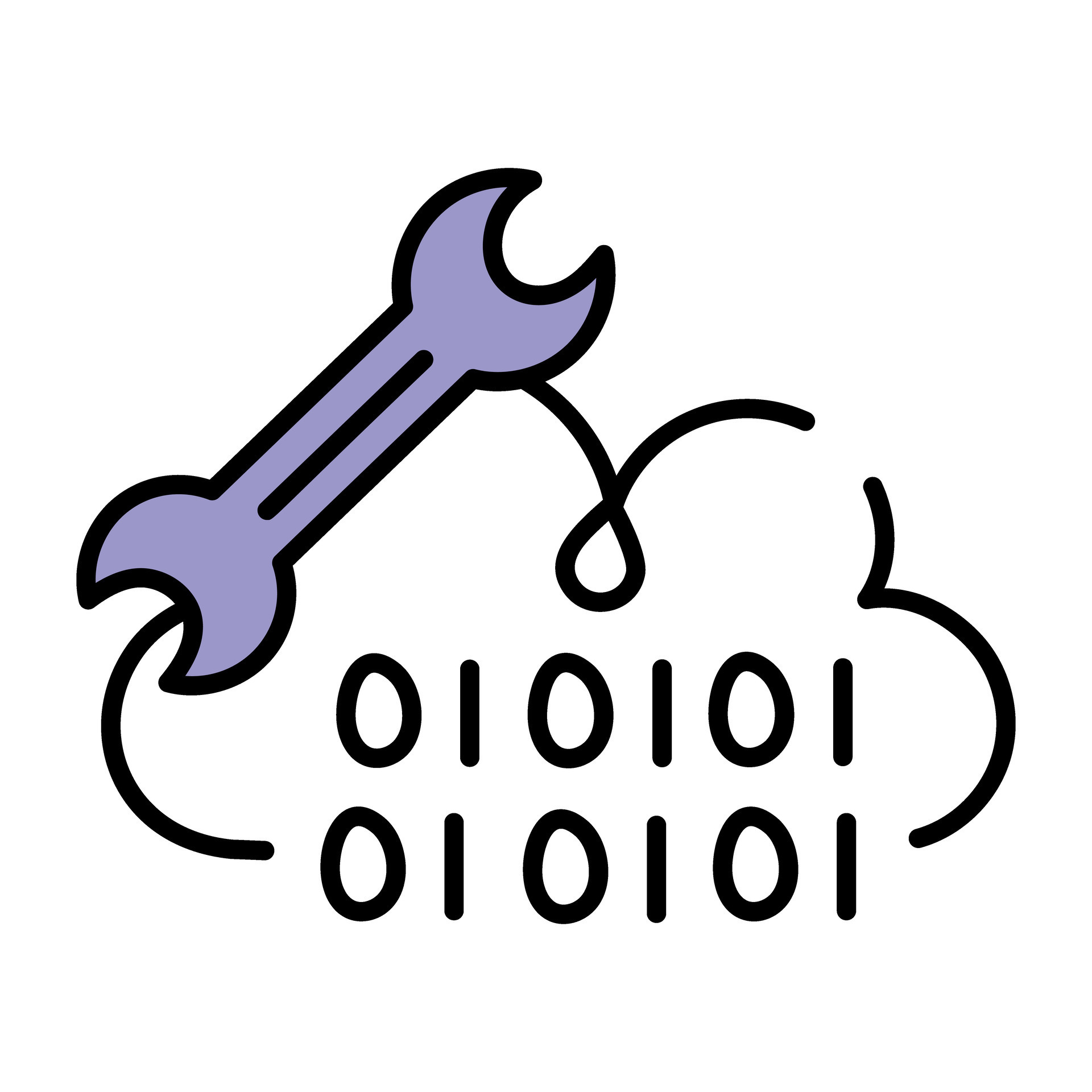 Trendy Binary Cloud 26943970 Vector Art at Vecteezy