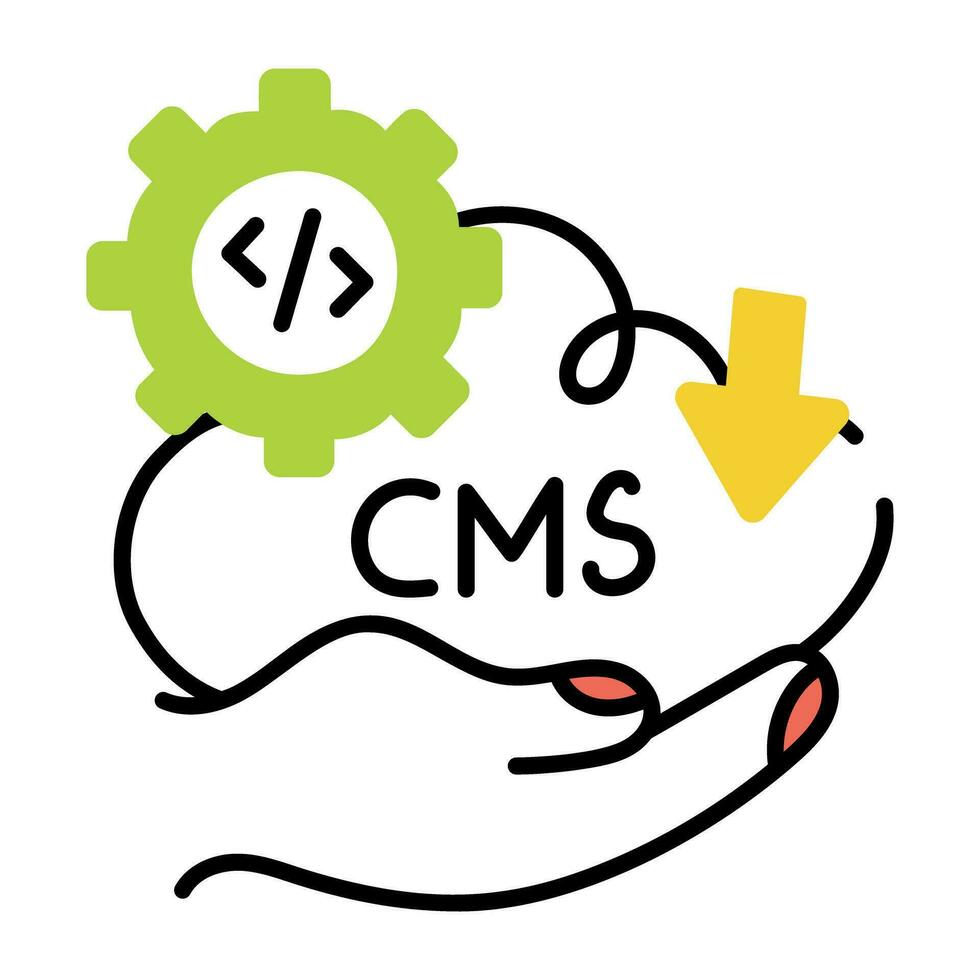 Trendy CMS Development vector