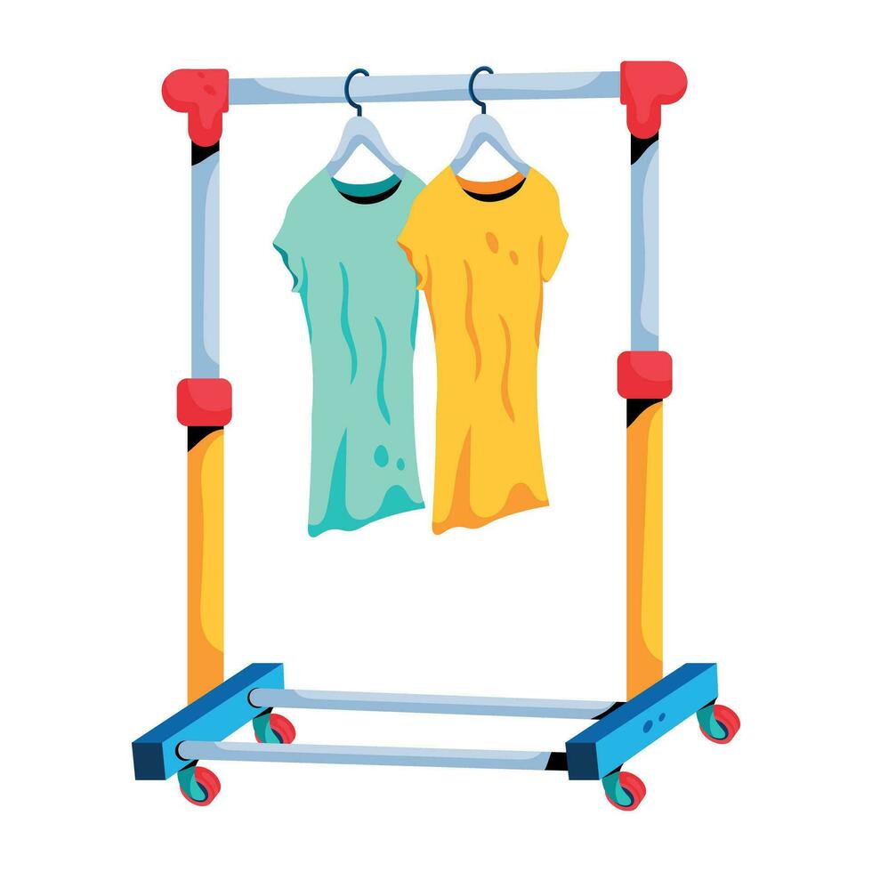Trendy Clothes Rack 26943986 Vector Art at Vecteezy
