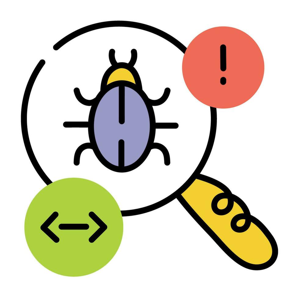 Trendy Code Bug vector