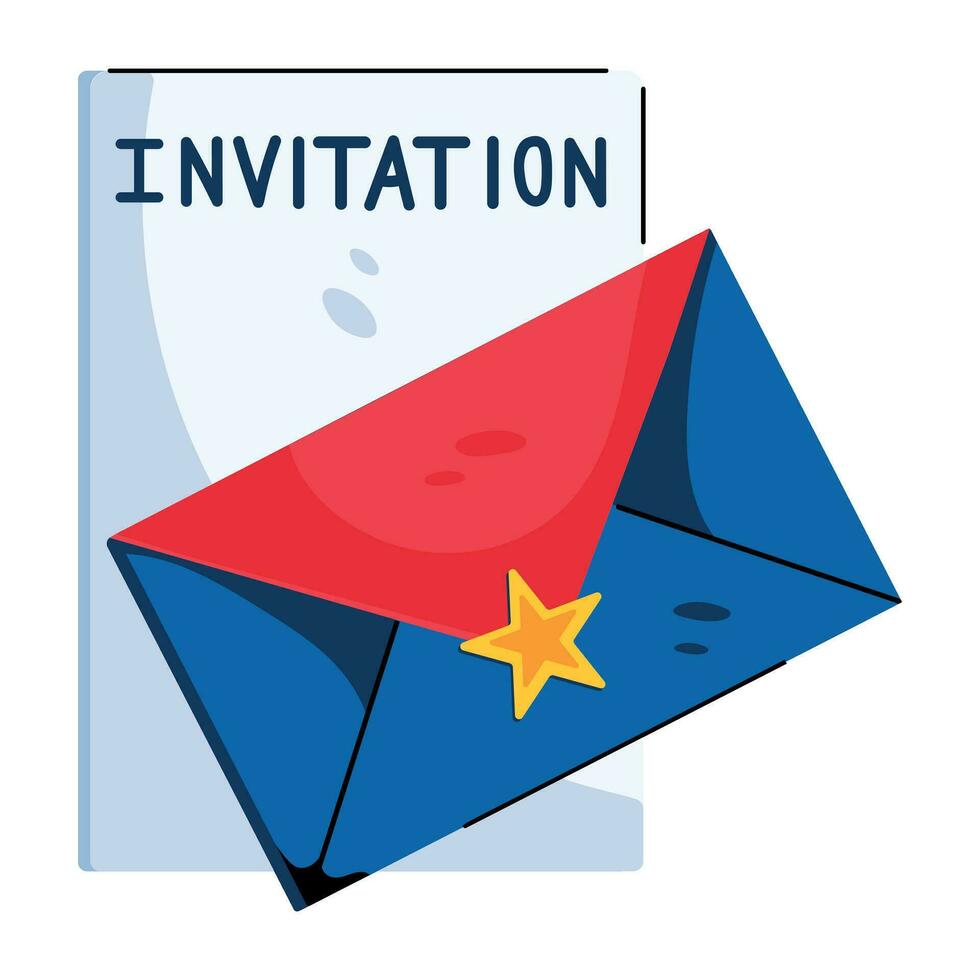 Trendy Invitation Letter vector