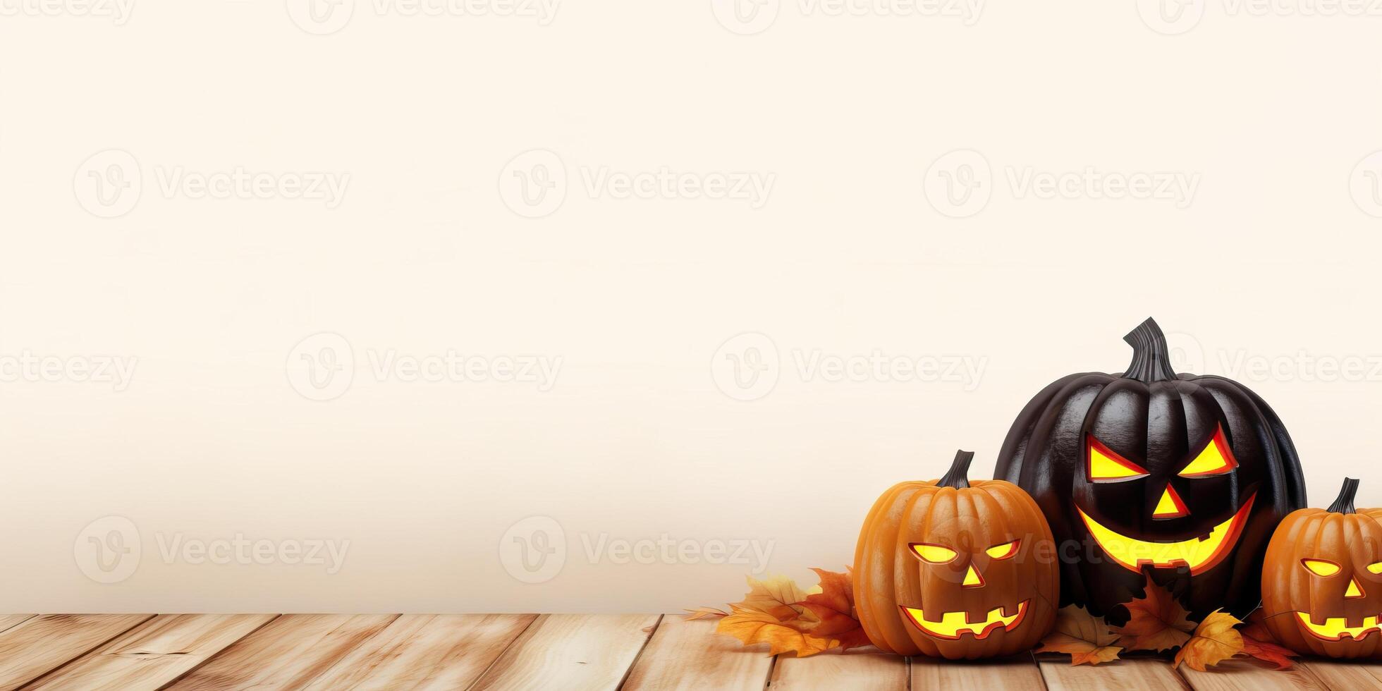 Illustration scary jack o lantern made with photo