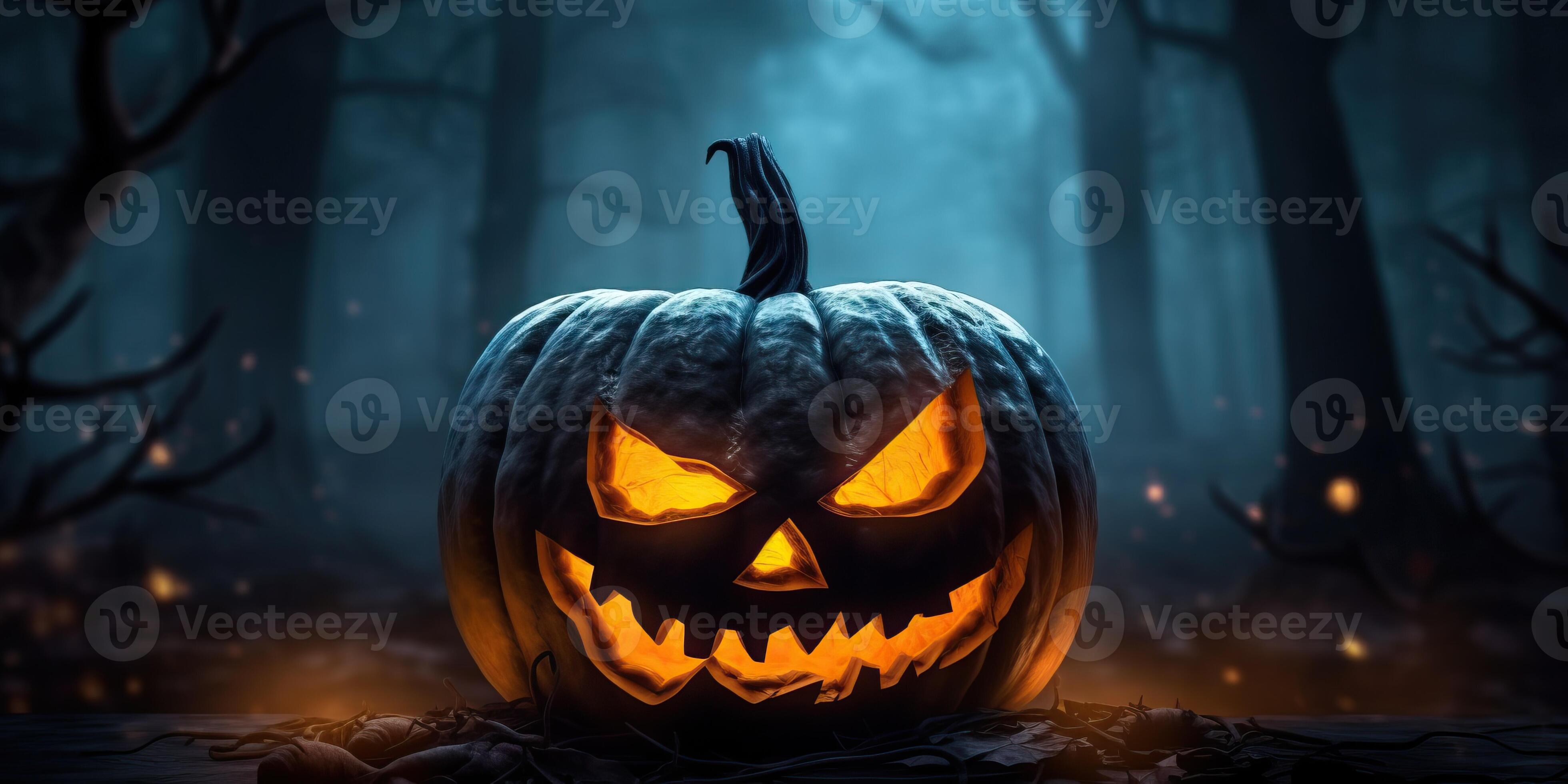 Illustration Scary Jack O Lantern Made With 26944076 Stock Photo At Illustration Scary Jack O Lantern Made With Generative Ai Photo