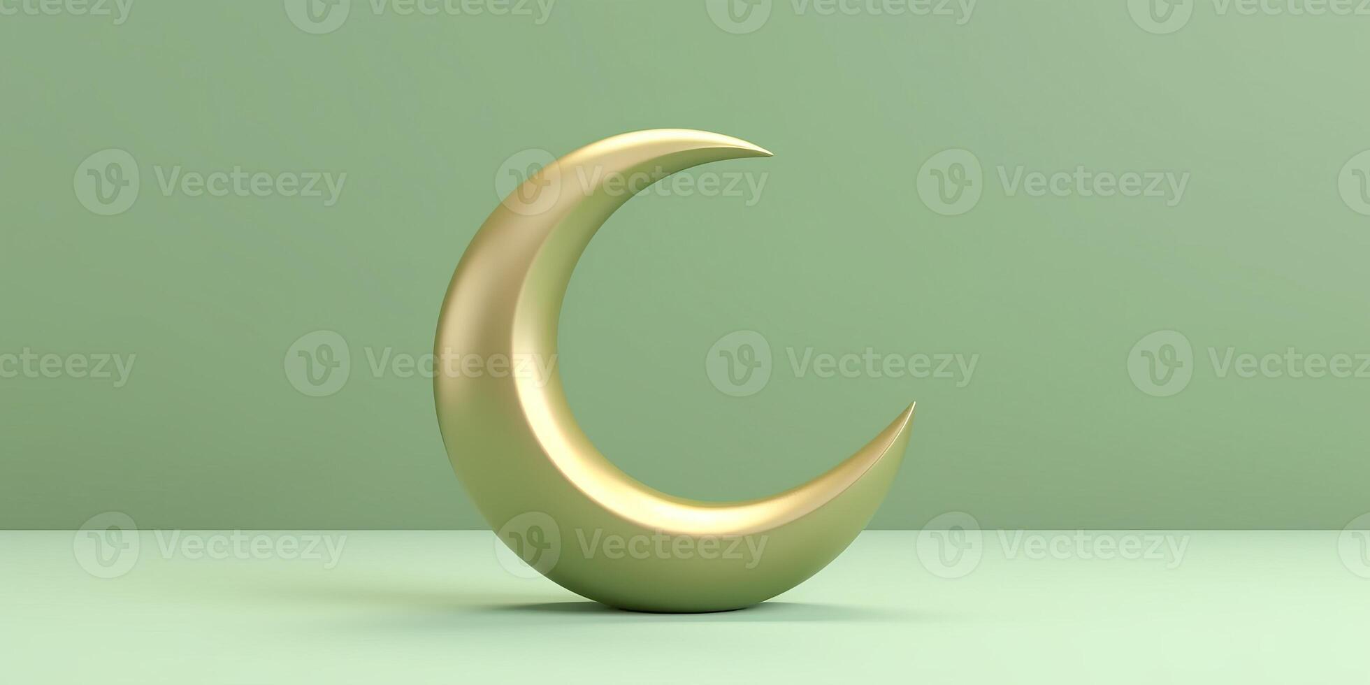 illustration of minimalist concept featuring crescent made with photo