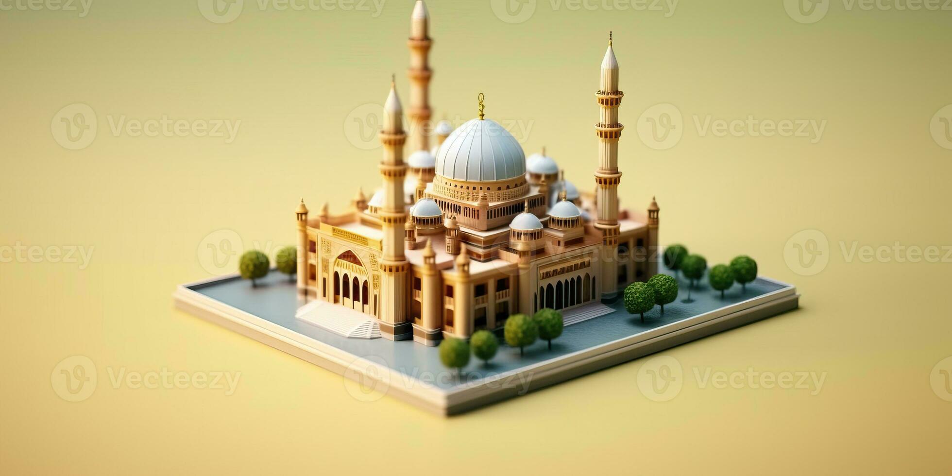 hermosa sereno mezquita hecho con generativo ai foto