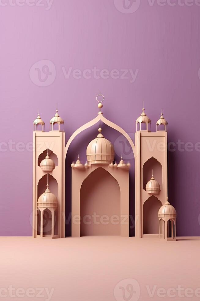 modern Islamic holiday background ornamental Arabic made with photo