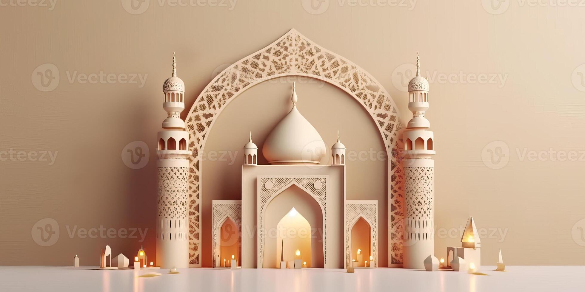 modern Islamic holiday background ornamental Arabic made with photo