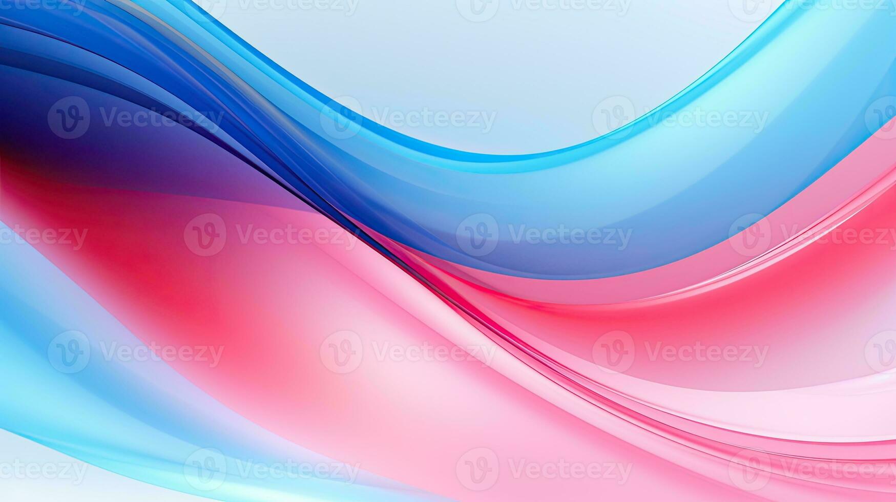 Abstract blue and pink swirl wave background made with Generative AI photo