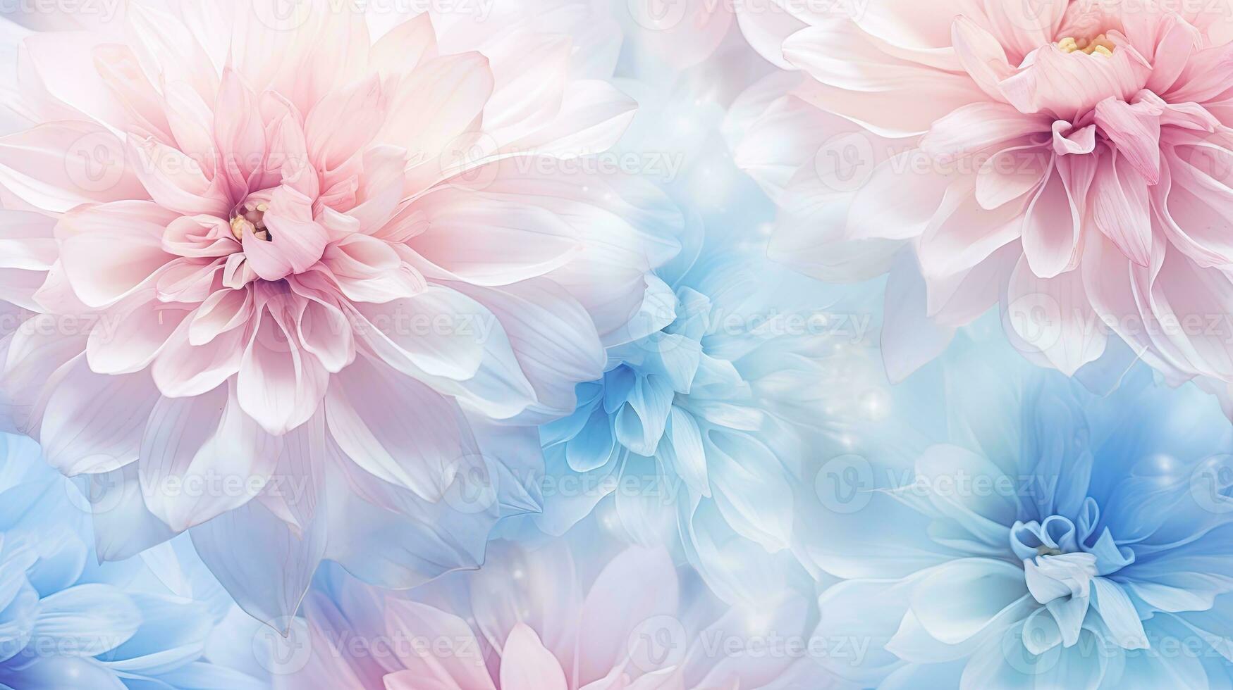Close up water color blossom floral bouquet decoration made with Generative AI photo