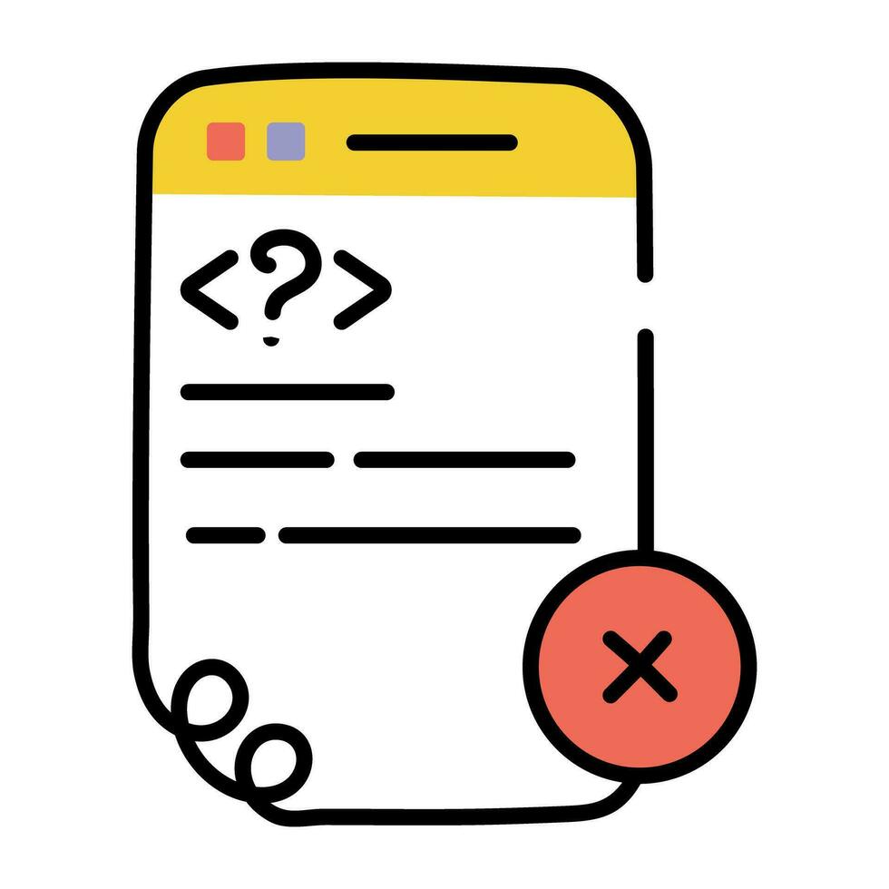 Trendy Code Failure vector
