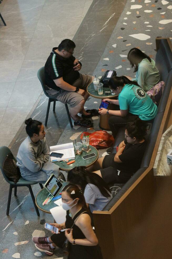 Bangkok, Thailand on July 9, 2023. Atmosphere at Starbucks Reserve Chao Phraya Riverfront ICONSIAM photo