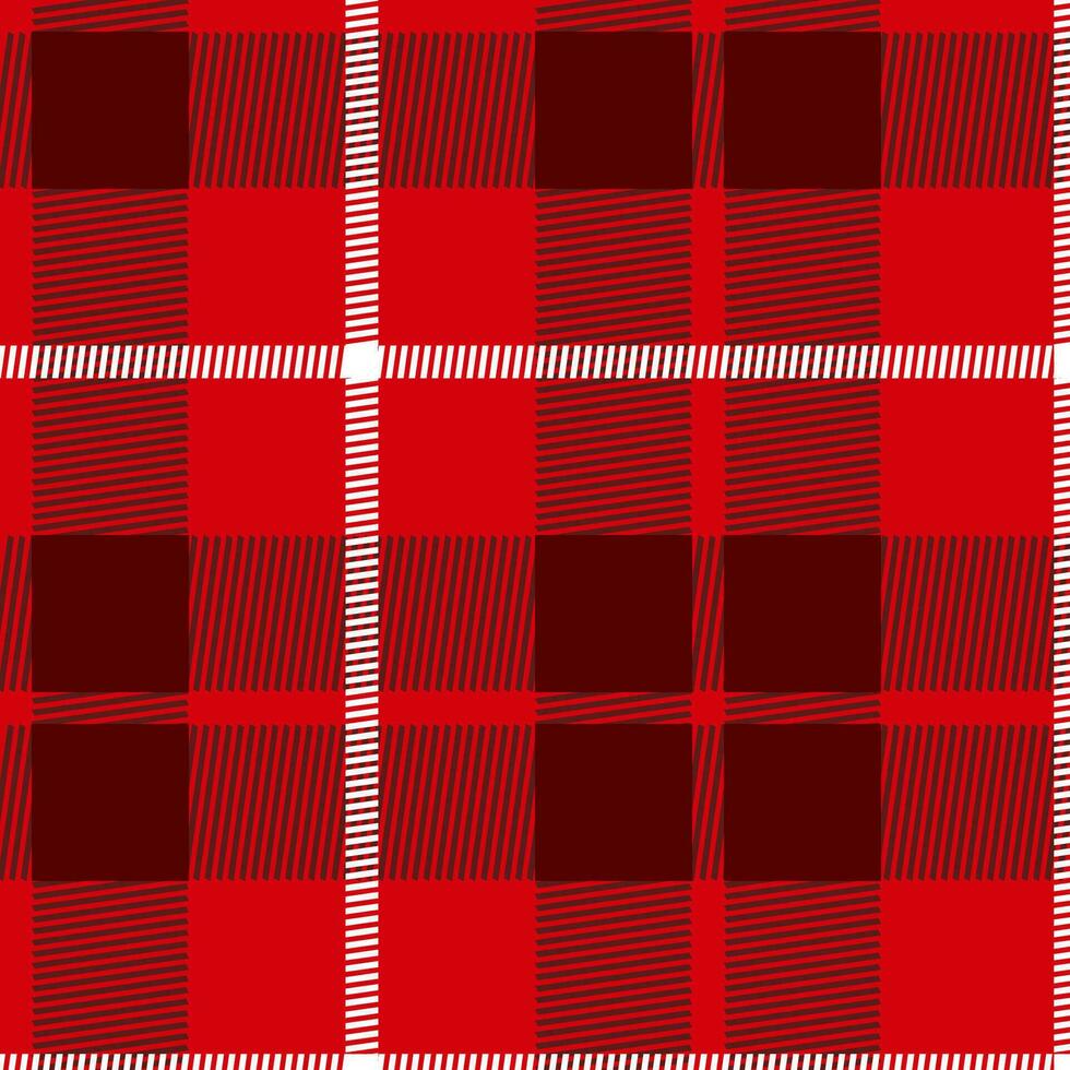 Red and white plaid checkered background. Seamless pattern. vector