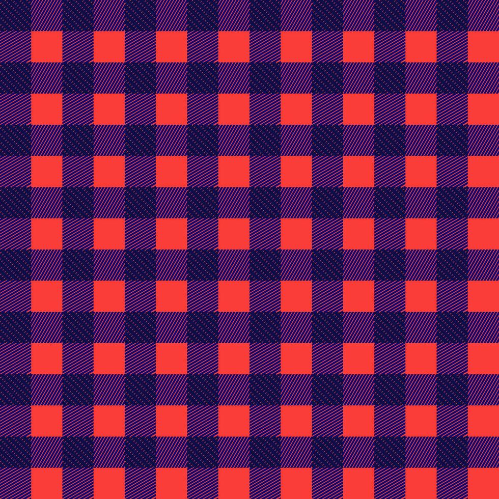 Red and white plaid checkered background. Seamless pattern. vector