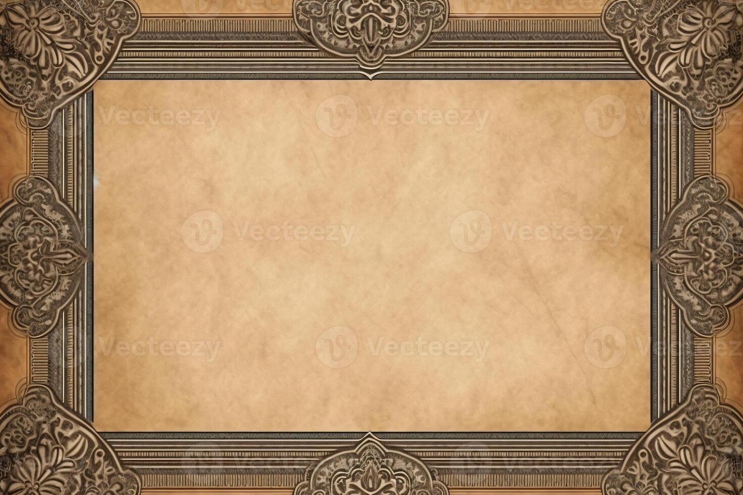 Vintage Paper With Frame. photo