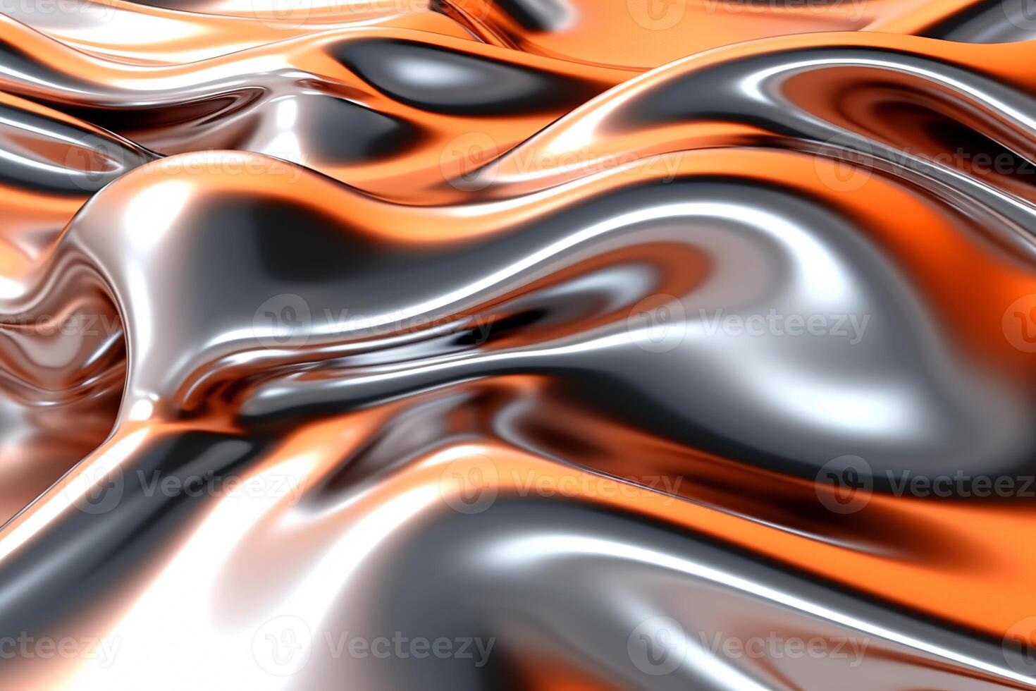 Trendy Chrome Liquid Background. photo