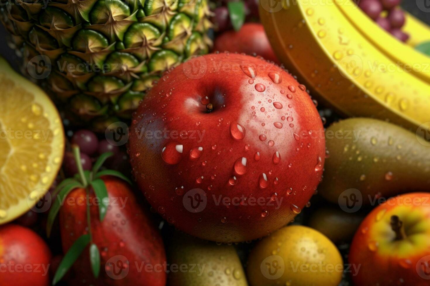 Fresh Fruits. Ai generative photo