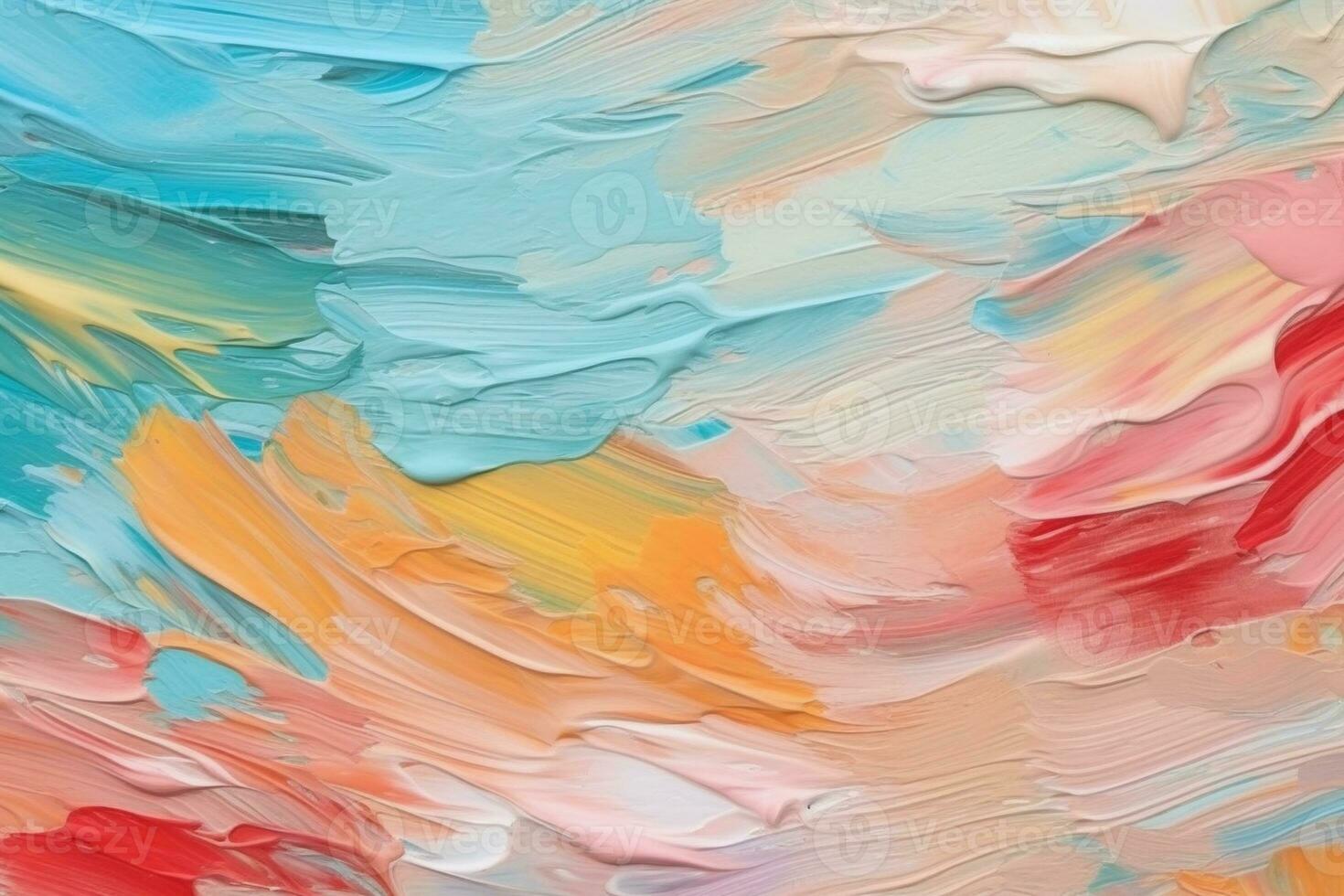 Colorful Oil Brush Strokes Texture. Ai generative photo