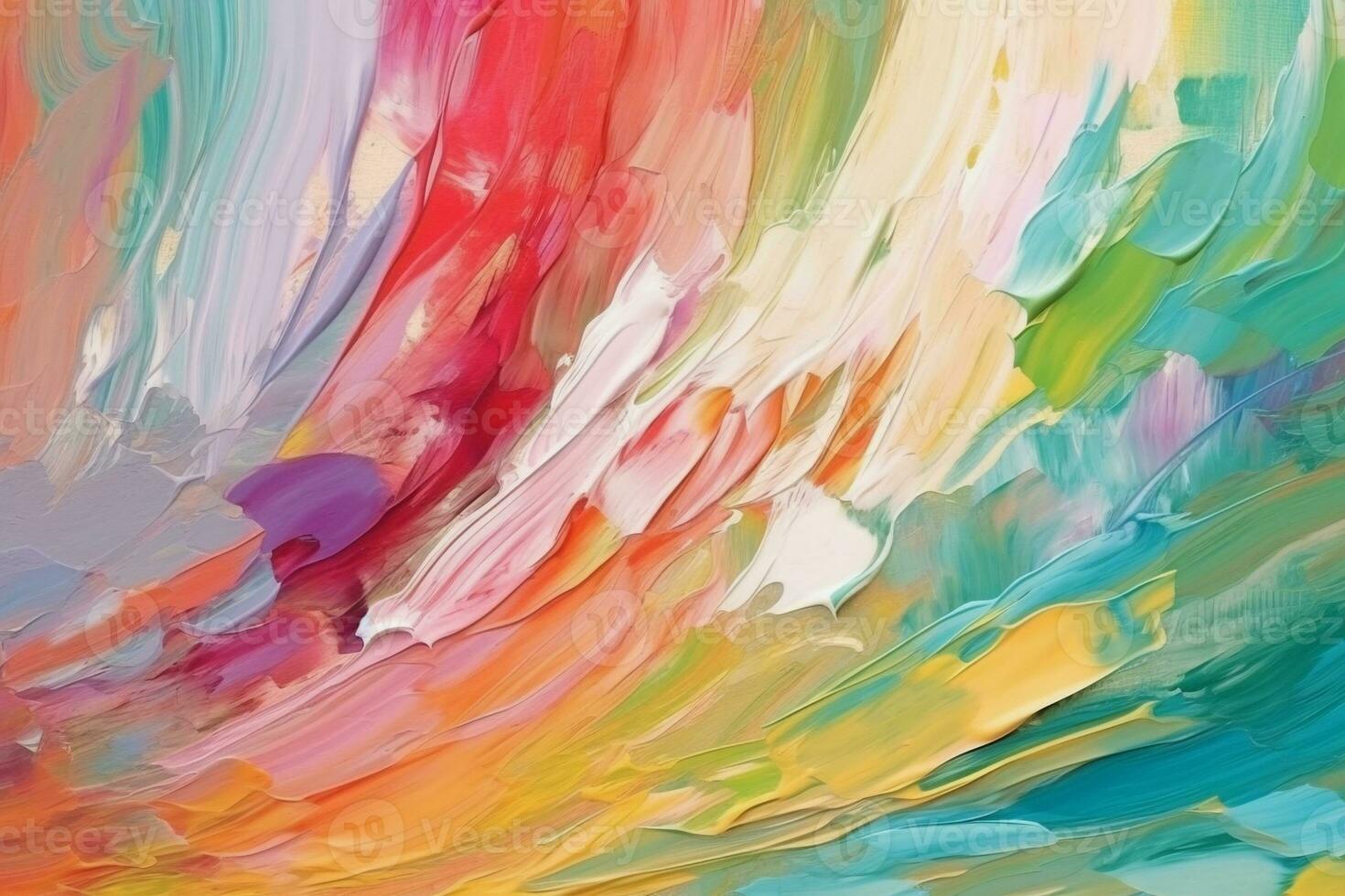 Colorful Oil Brush Strokes Texture. Ai generative photo