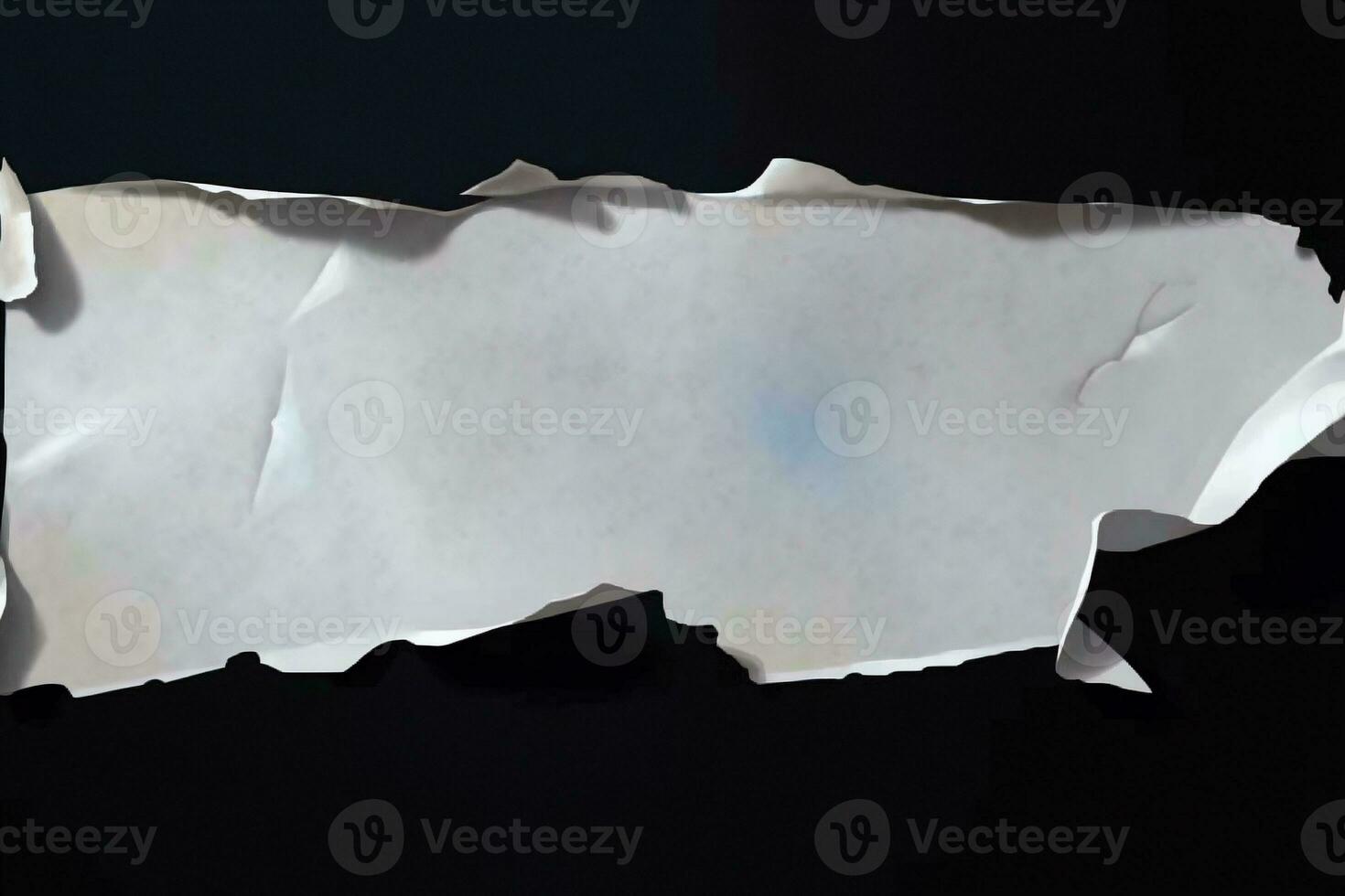 Torn Paper on Black Background. Ai generative photo