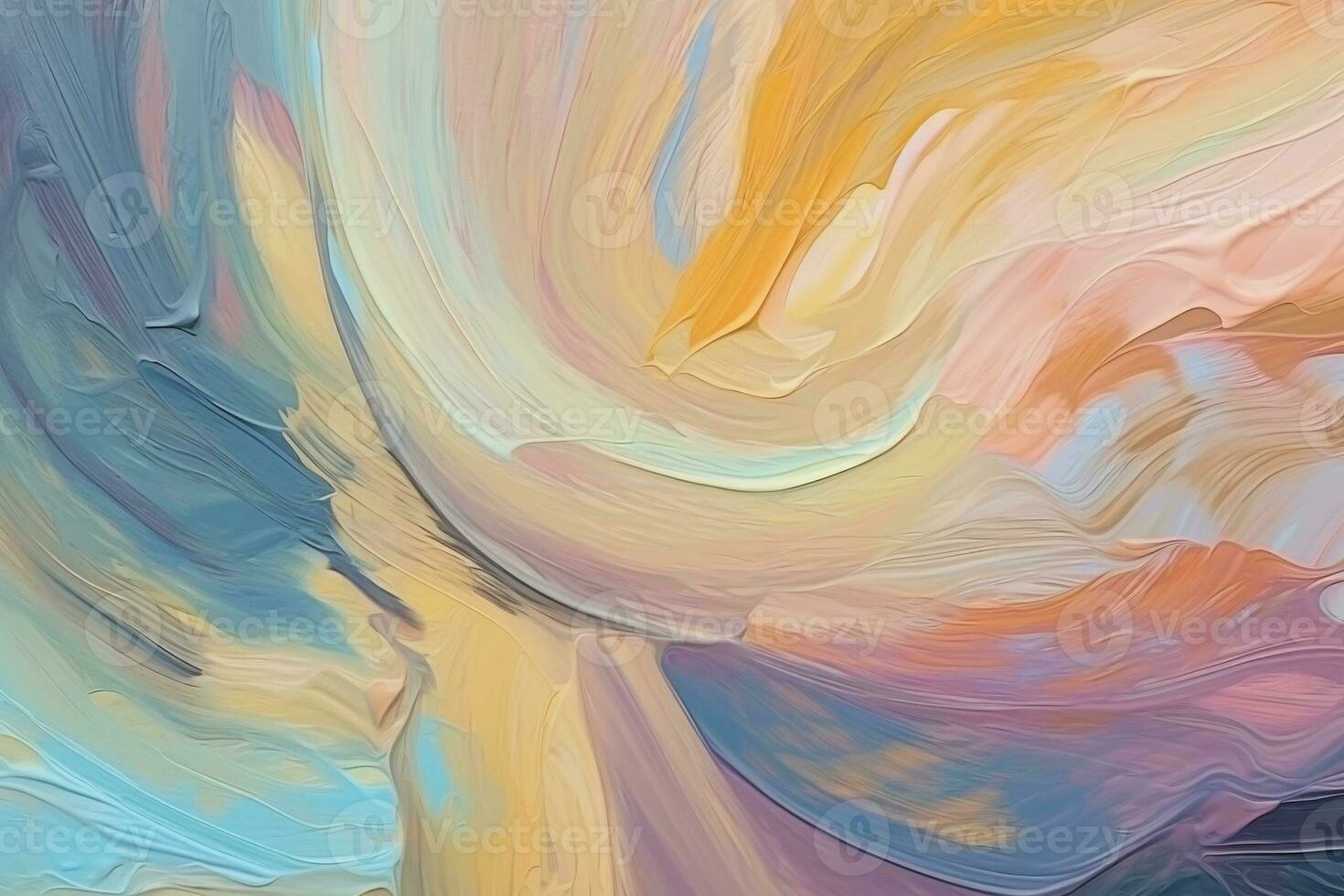 Colorful Oil Brush Strokes Texture. Ai generative photo