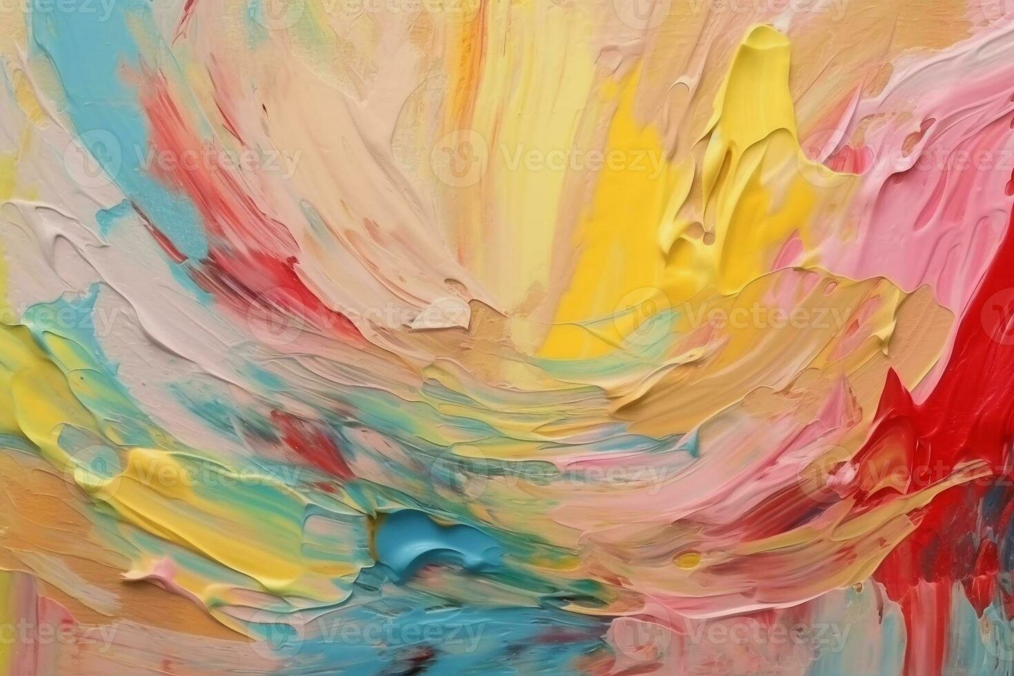 Colorful Oil Brush Strokes Texture. Ai generative photo