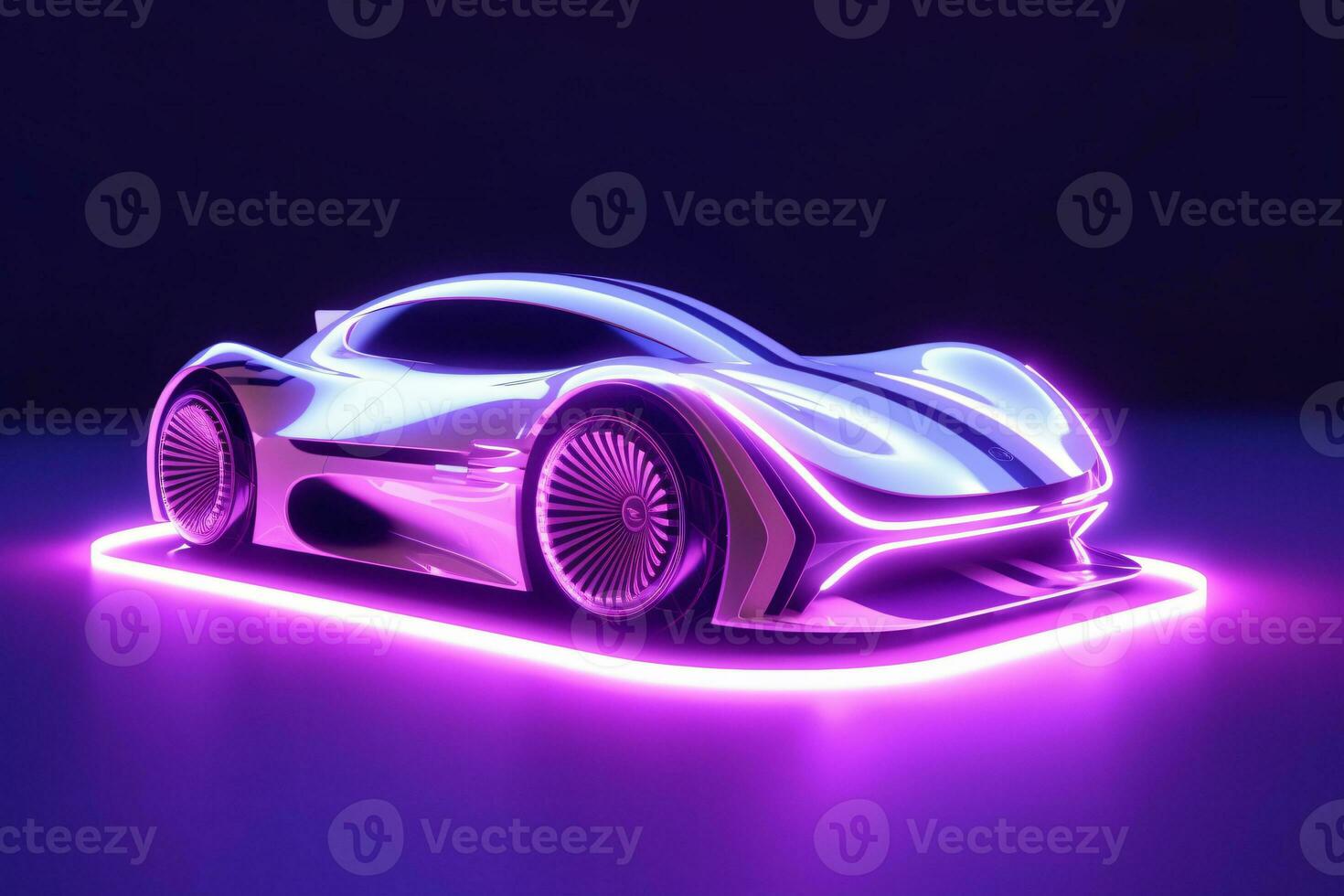 Futuristic Sport Car. Ai generative photo