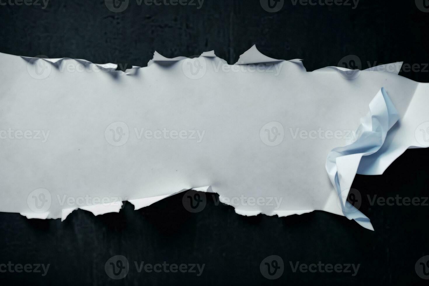 Torn Paper on Black Background. Ai generative photo