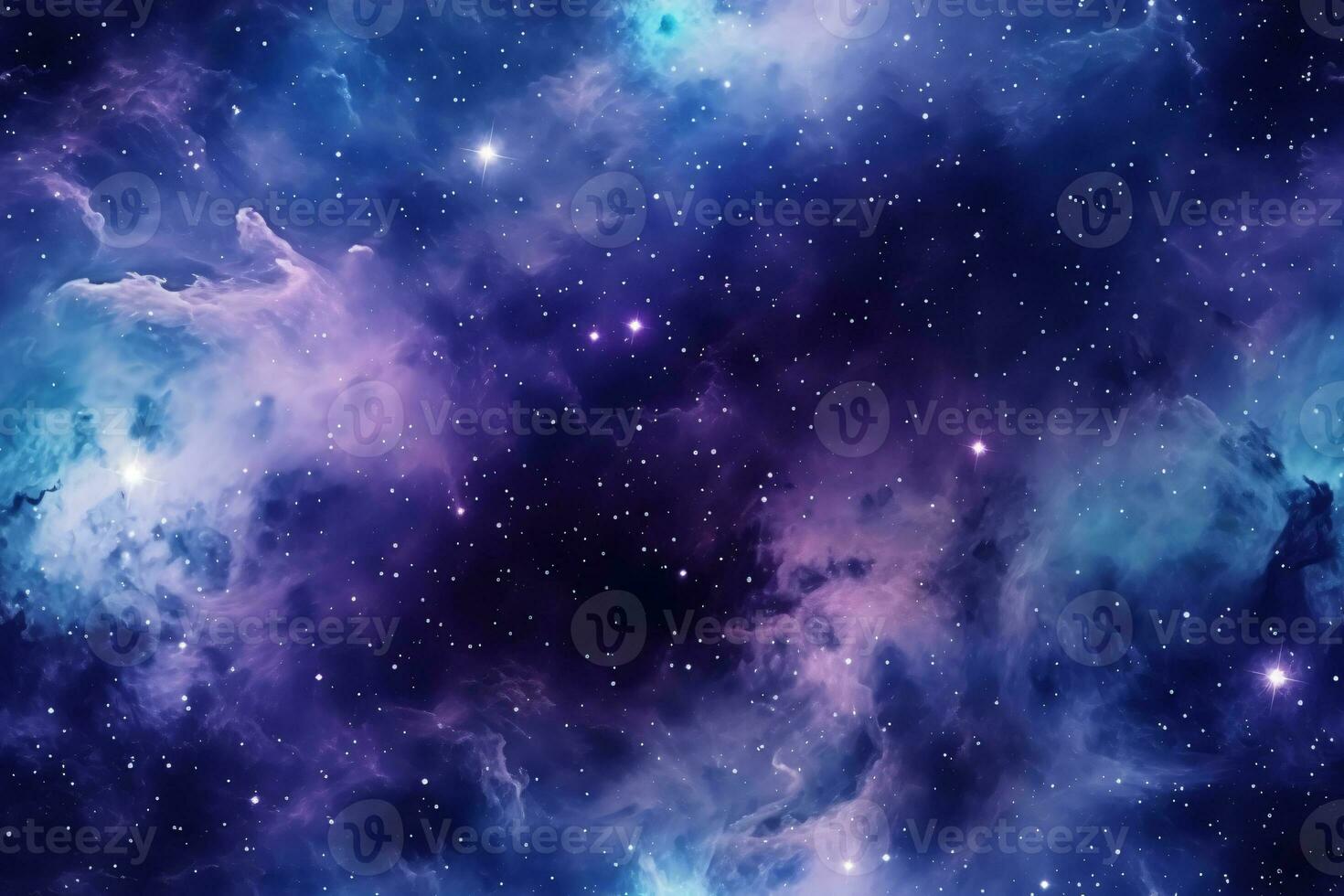Seamless Galaxy Pattern. Ai generative photo