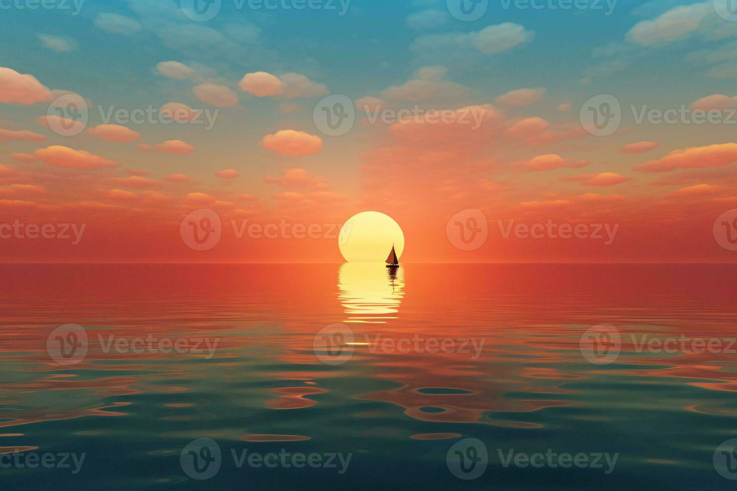 Horizone Line Background. Ai generative photo