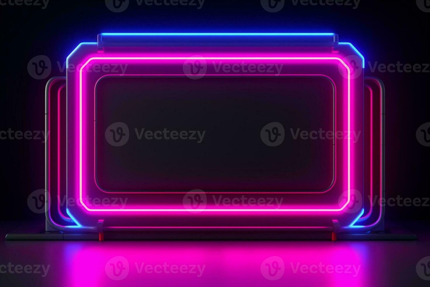 Metallic Advertising Signboard. Ai generative photo