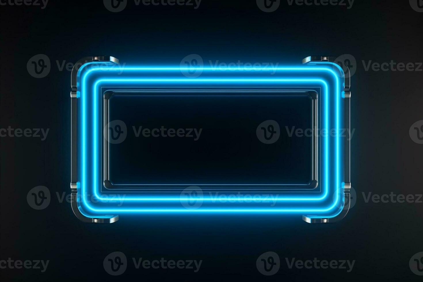 Metallic Advertising Signboard. Ai generative photo