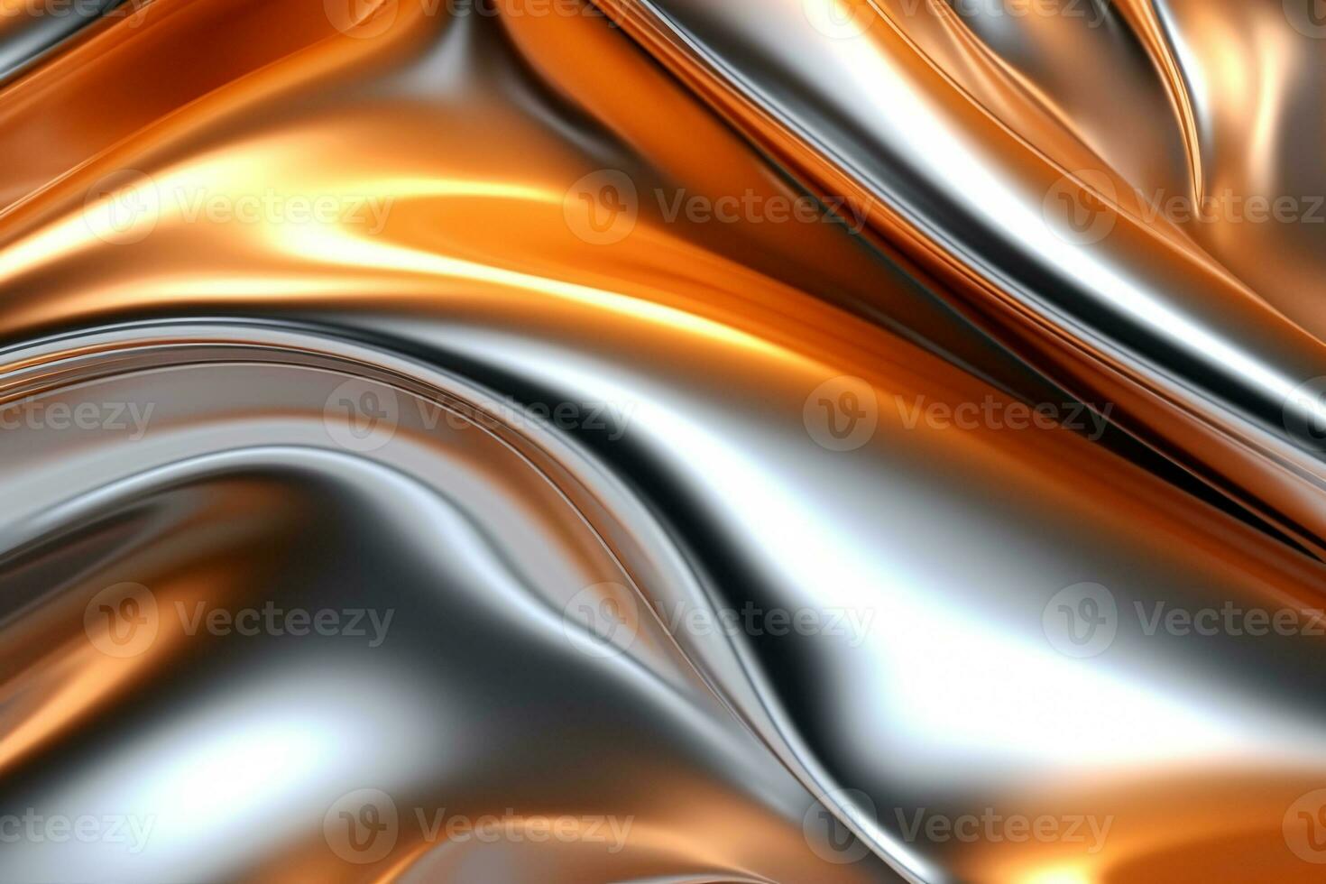 Trendy Chrome Liquid Background. Ai generative photo