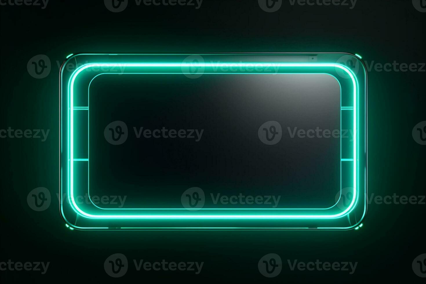 Metallic Advertising Signboard. Ai generative photo