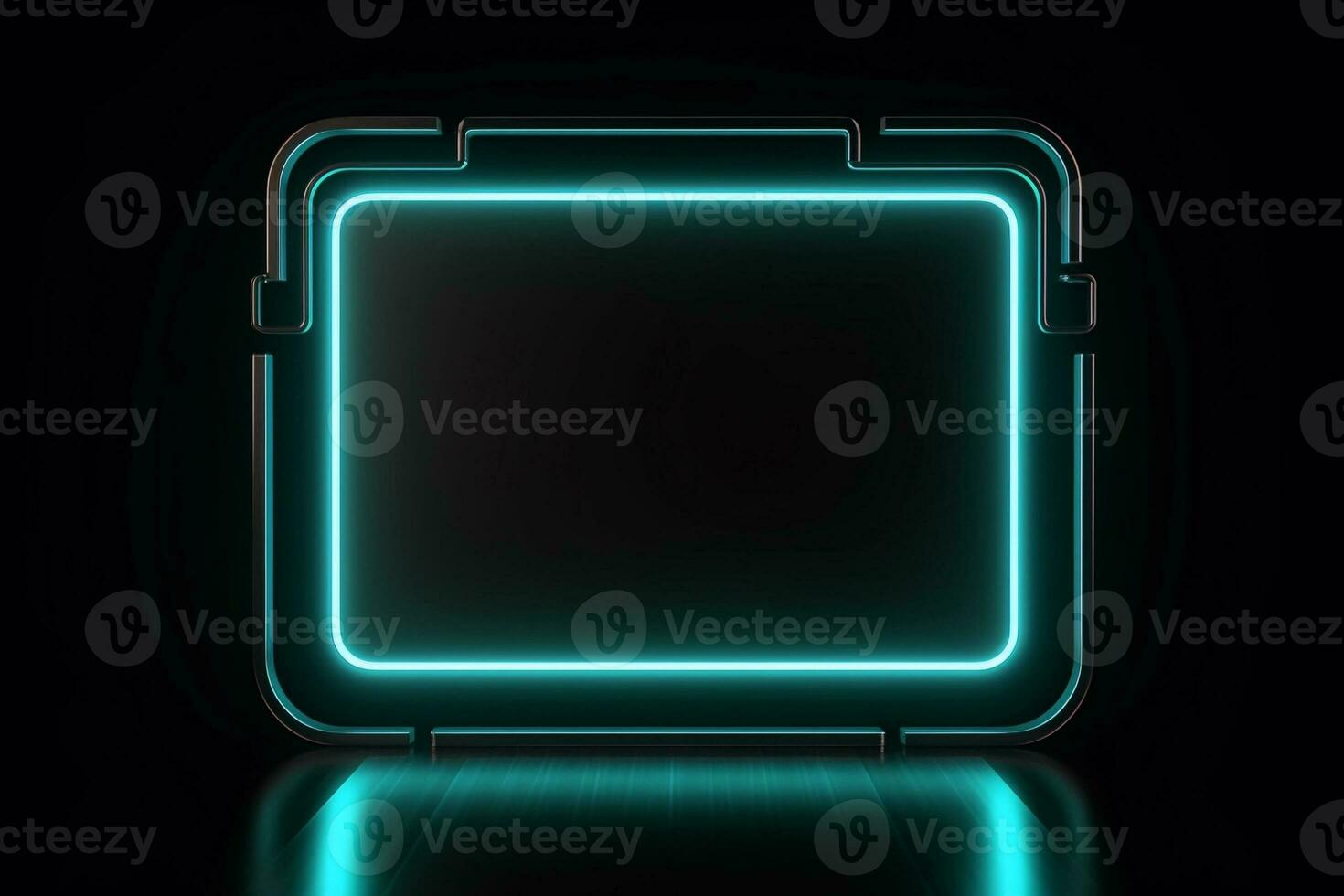 Metallic Advertising Signboard. Ai generative photo